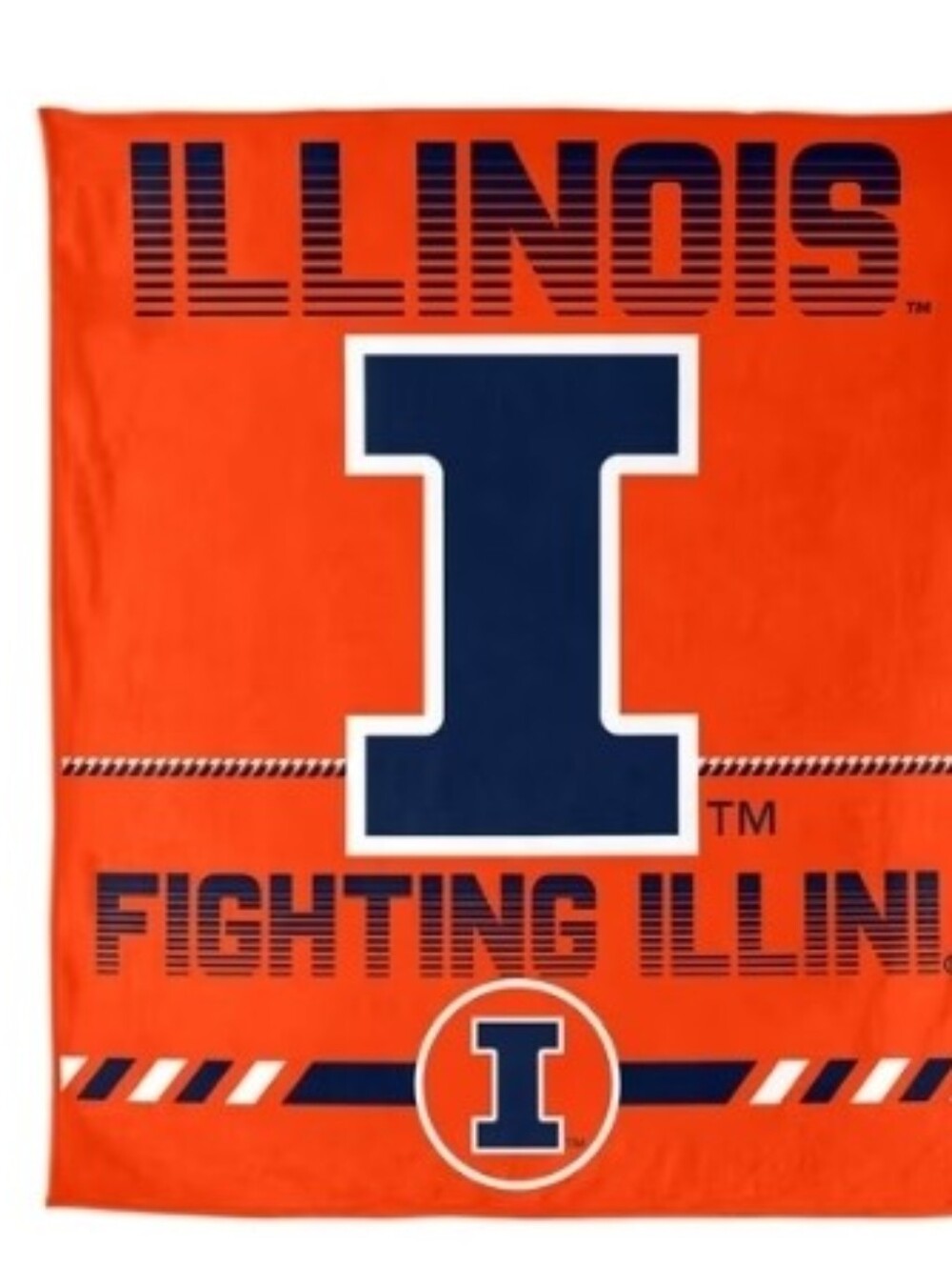 Logo Brands Illinois Fighting Illini 60"x70" Super Plush Blanket